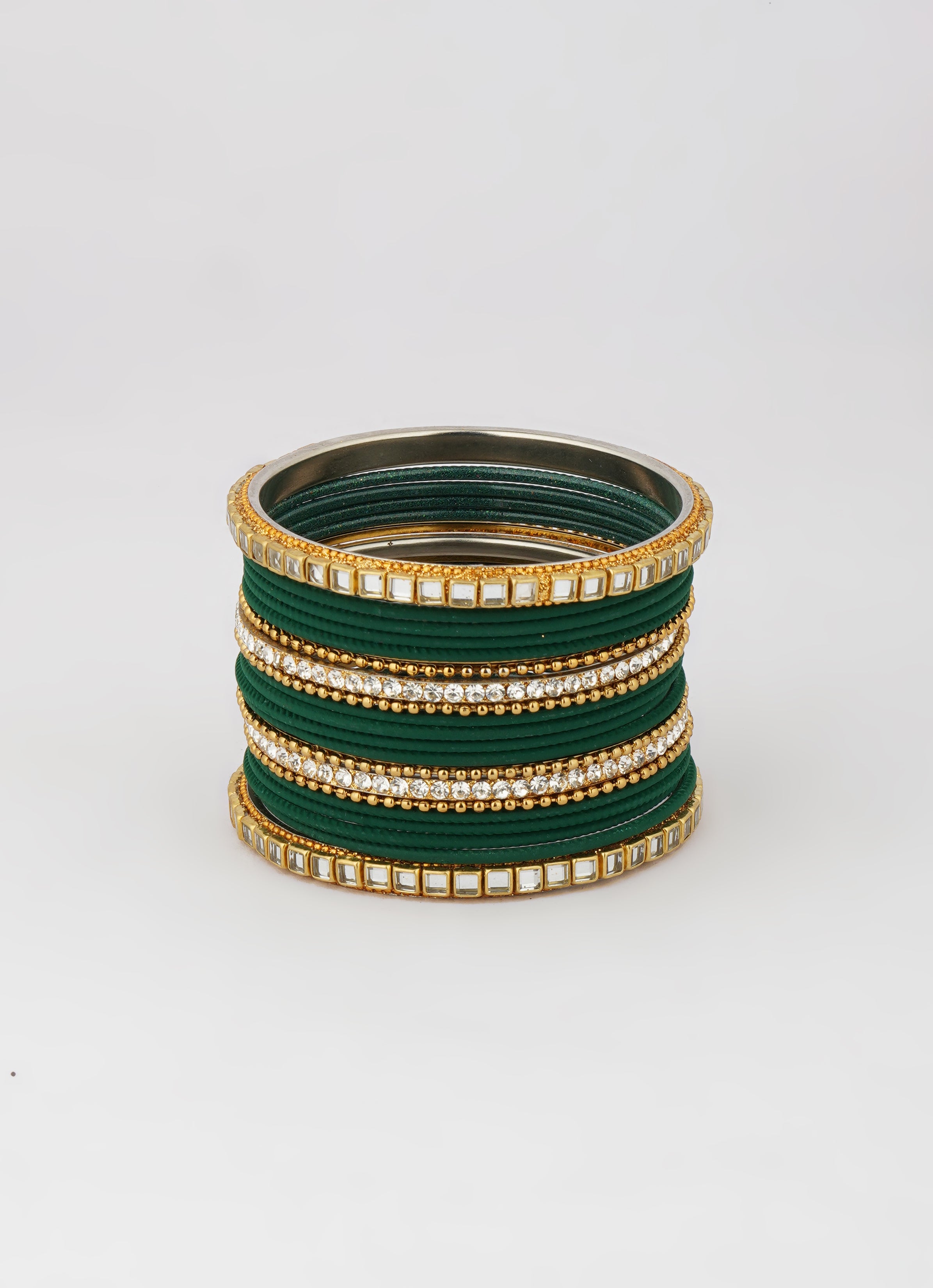 Double Bangle Set In Green
