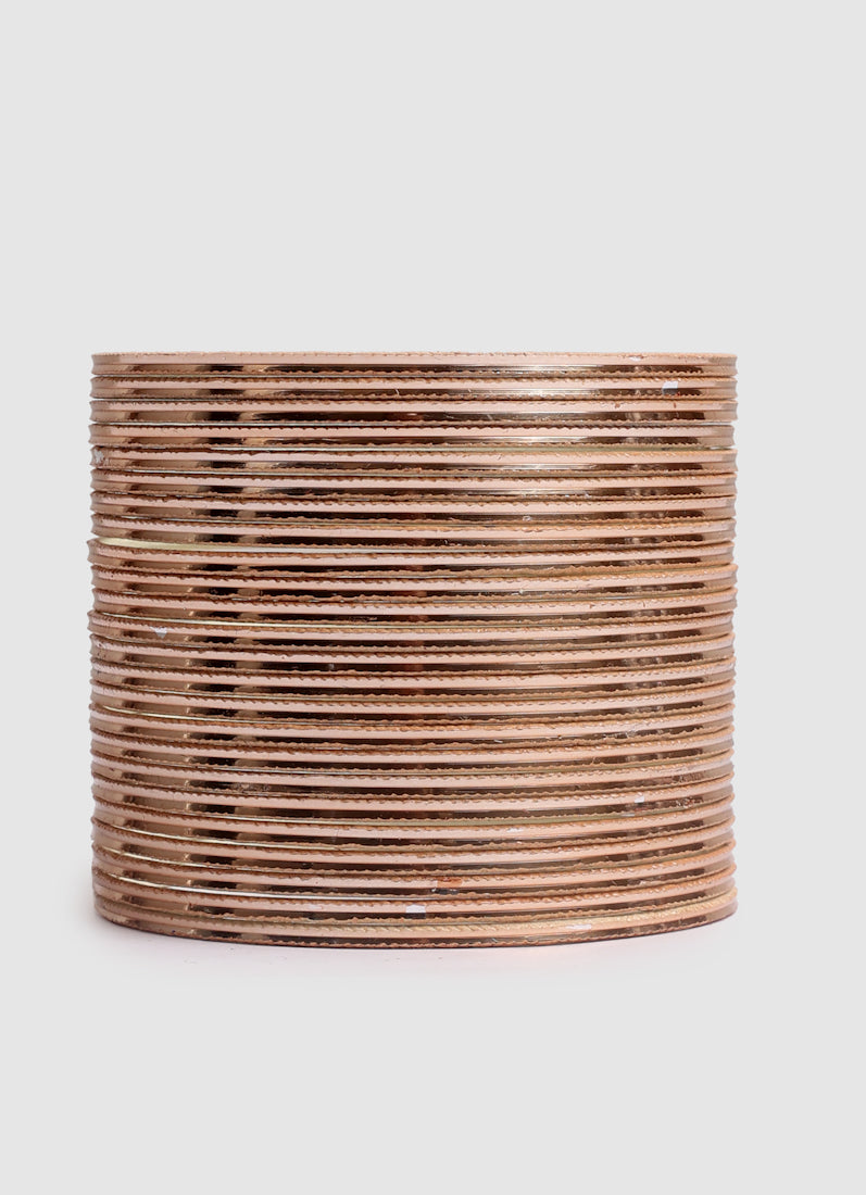 Antique Gold Shiny Finish Bangle Set