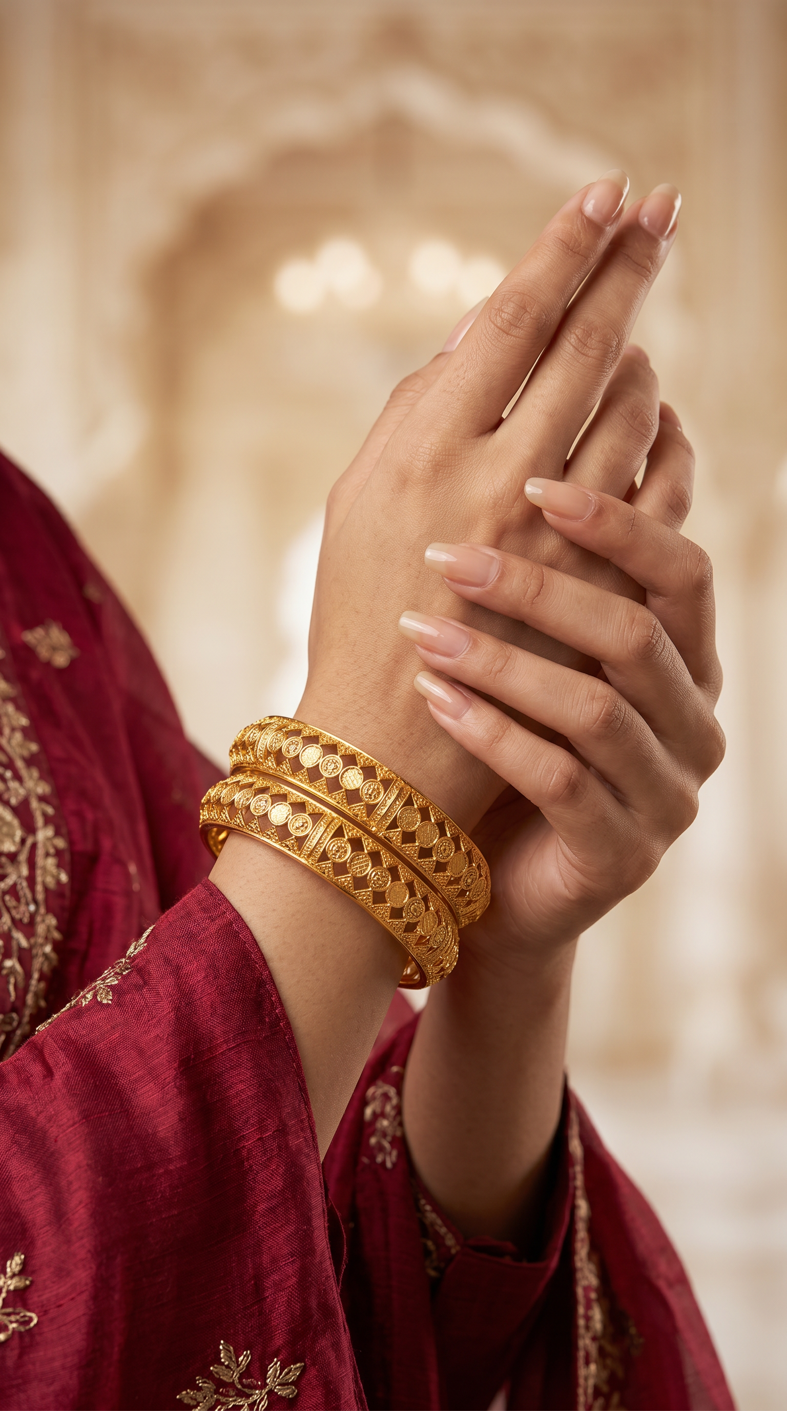 Gold Colour Traditional kara Set