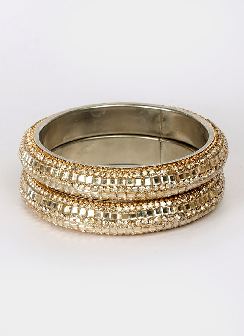 Gold Diamonte Kara Set