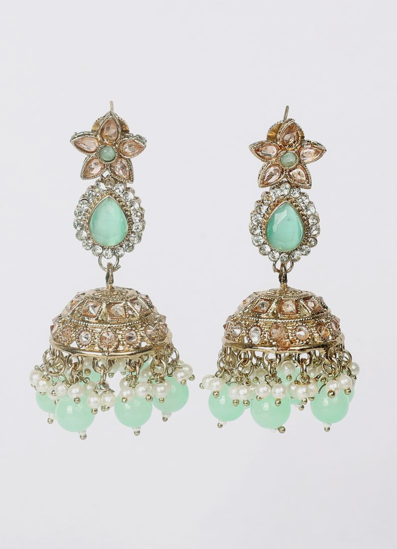 Mint Pearl Choker Necklace Set