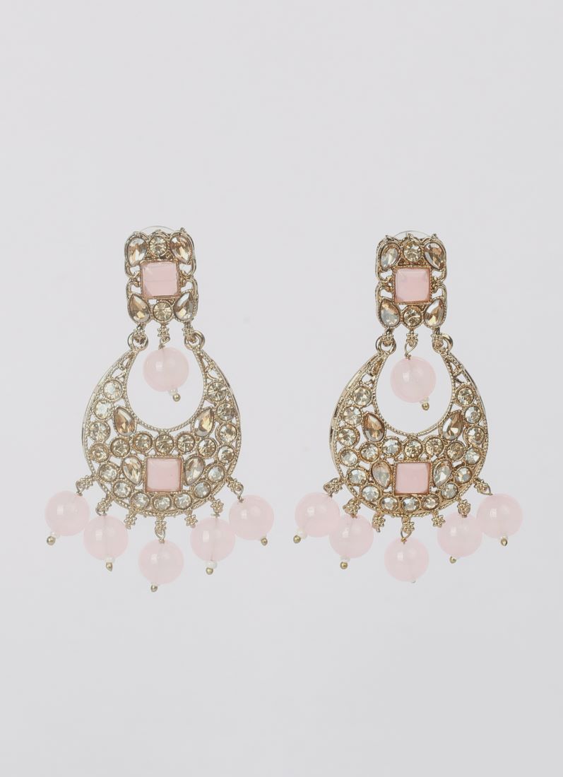 Pink Pearl Choker Necklace Set