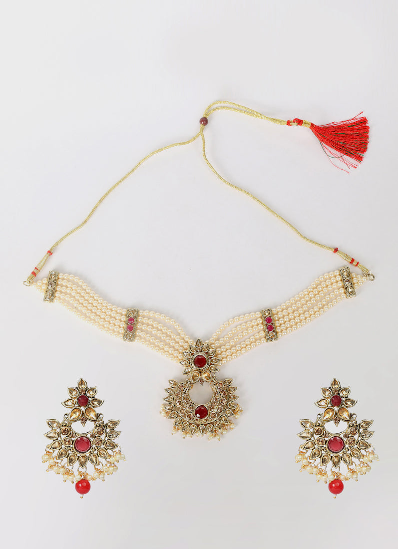 Pearl & Earring Chocker Set