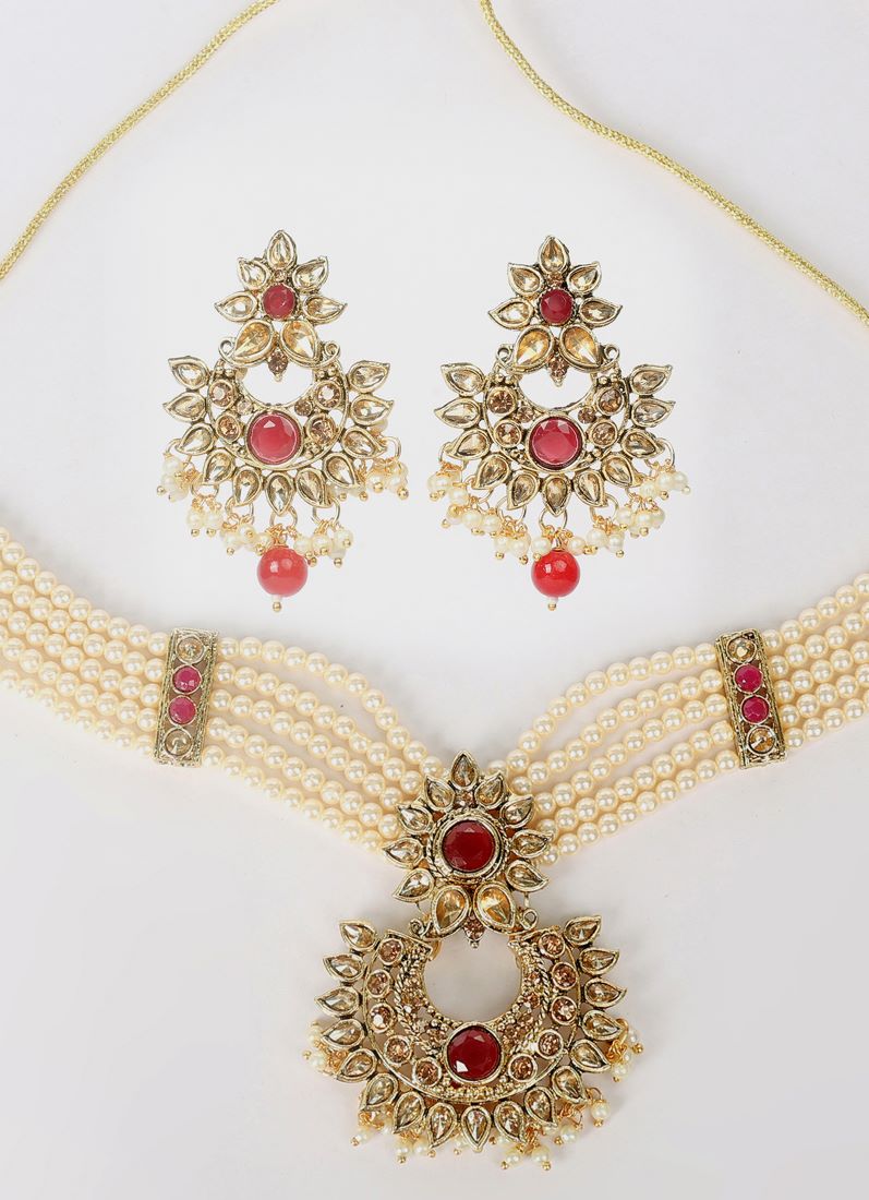 Pearl & Earring Chocker Set