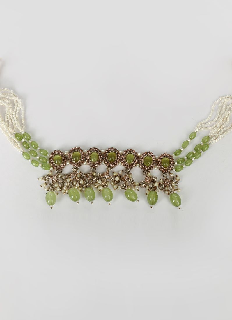 Mendhi Green Choker Set