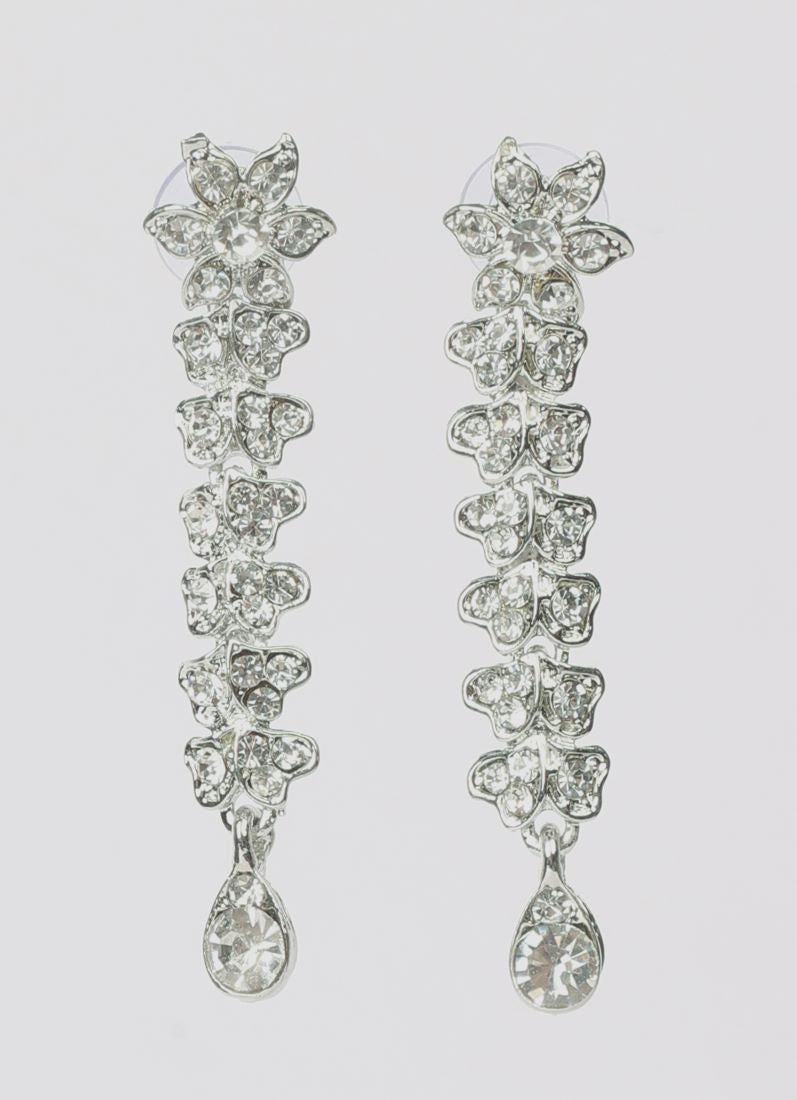 Silver Diamonte Chain Necklace Set