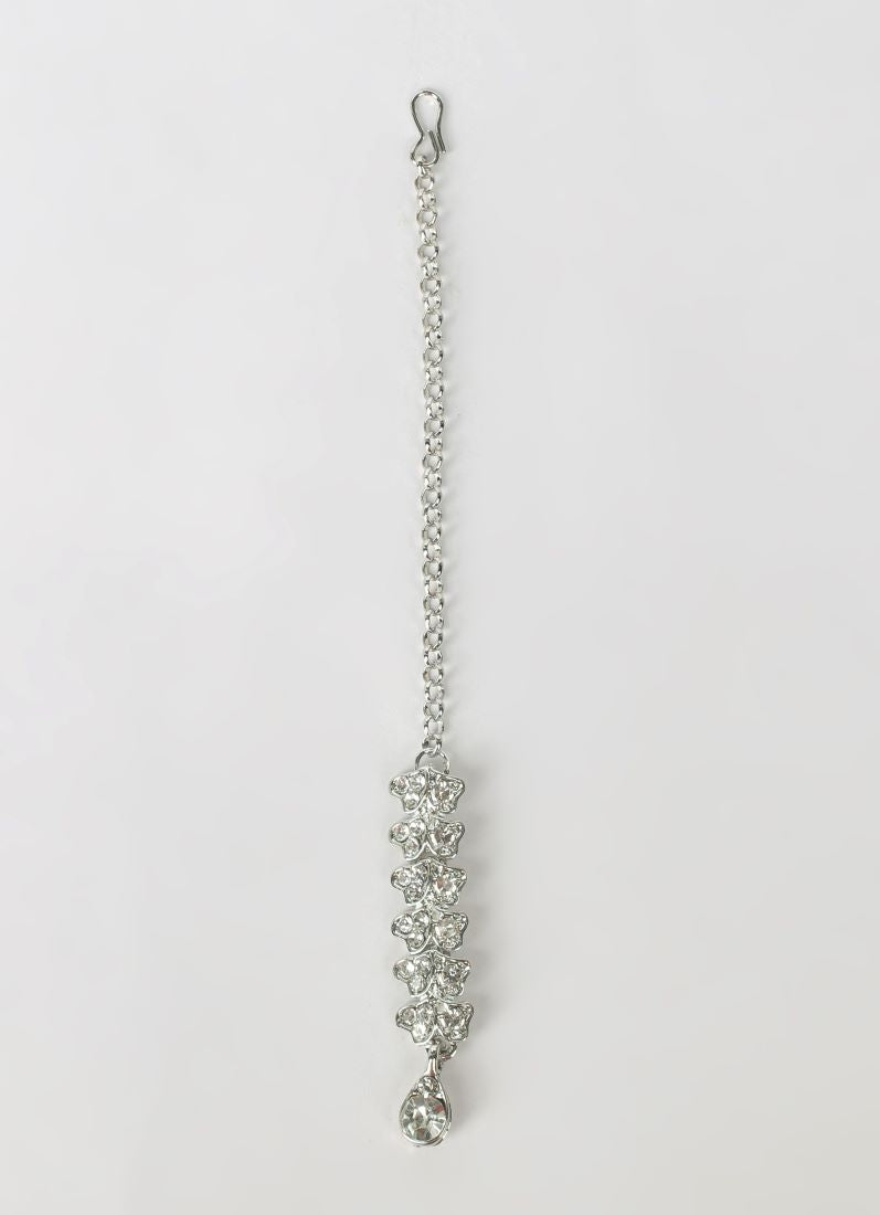 Silver Diamonte Chain Necklace Set