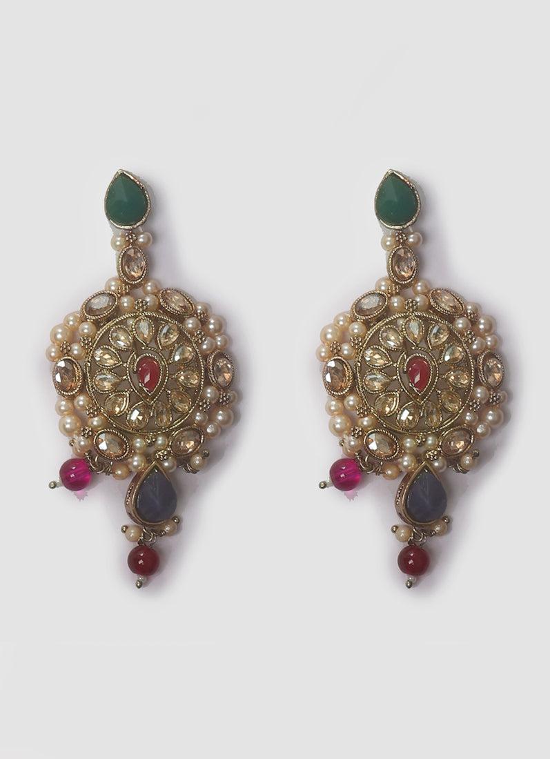 Womens Multicolour Beads & Antique Gold