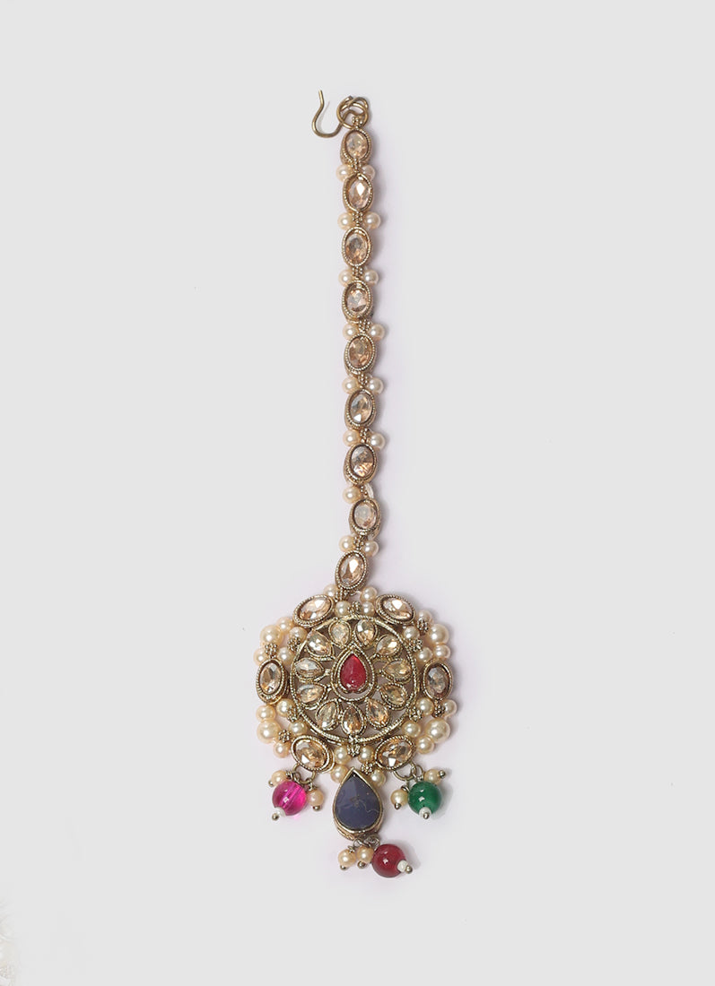 Womens Multicolour Beads & Antique Gold
