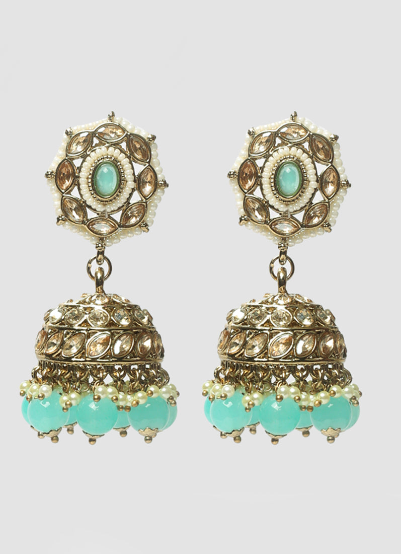 Women’s Light Blue Beads & Aqua Gemstone Jewellery Set