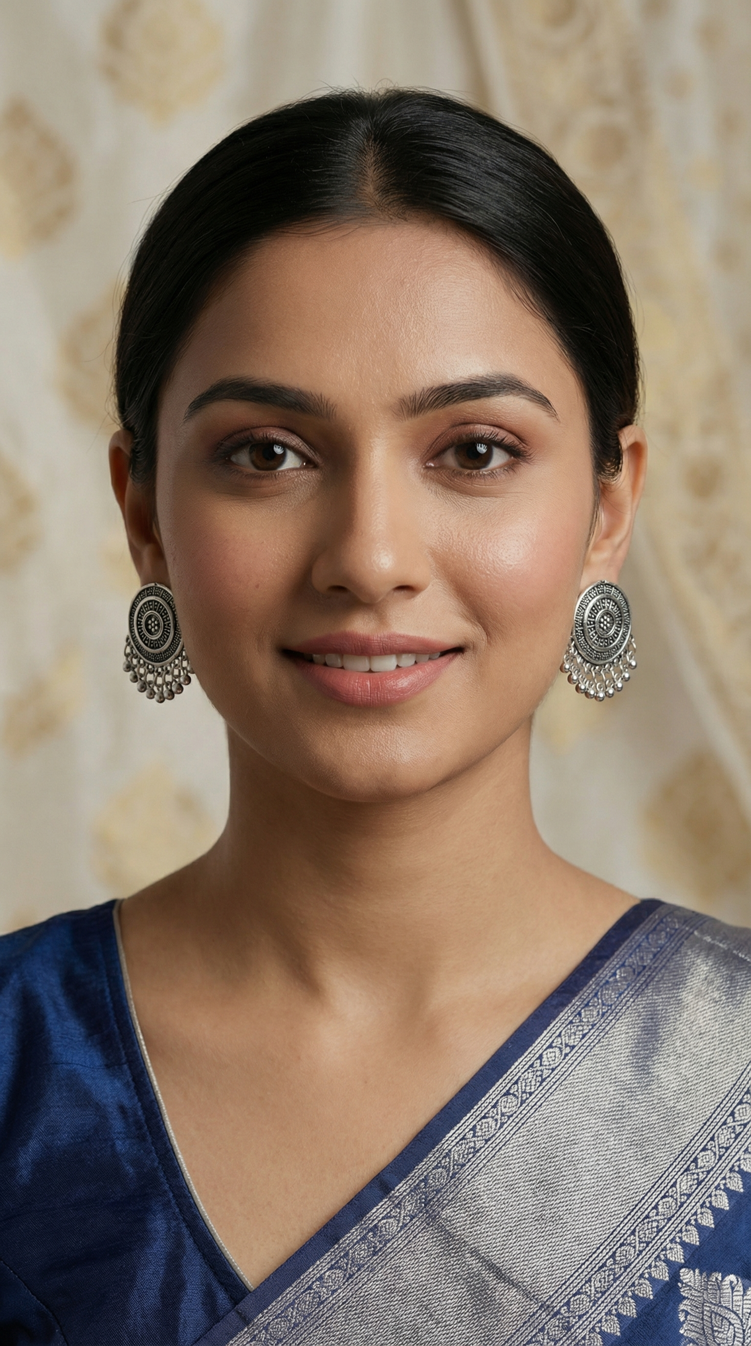 Oxidised Silver Stud Earrings