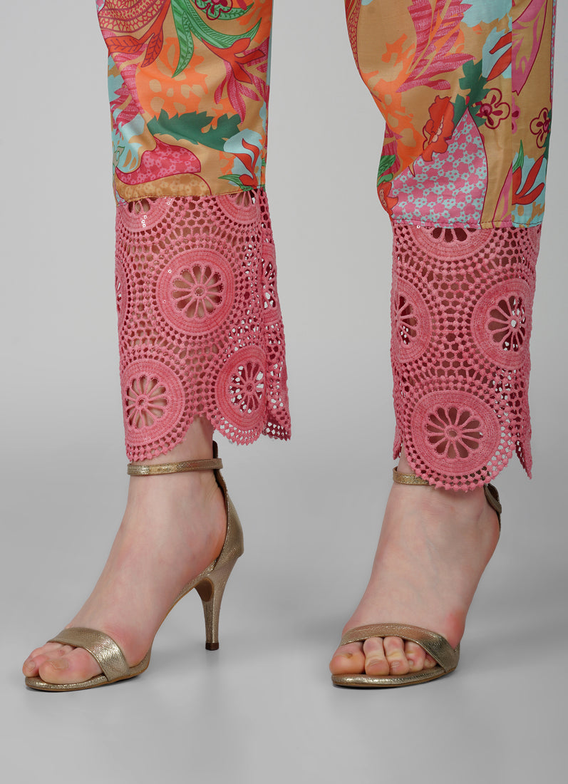 Pink Rayon Shift Style Co-Ord Set