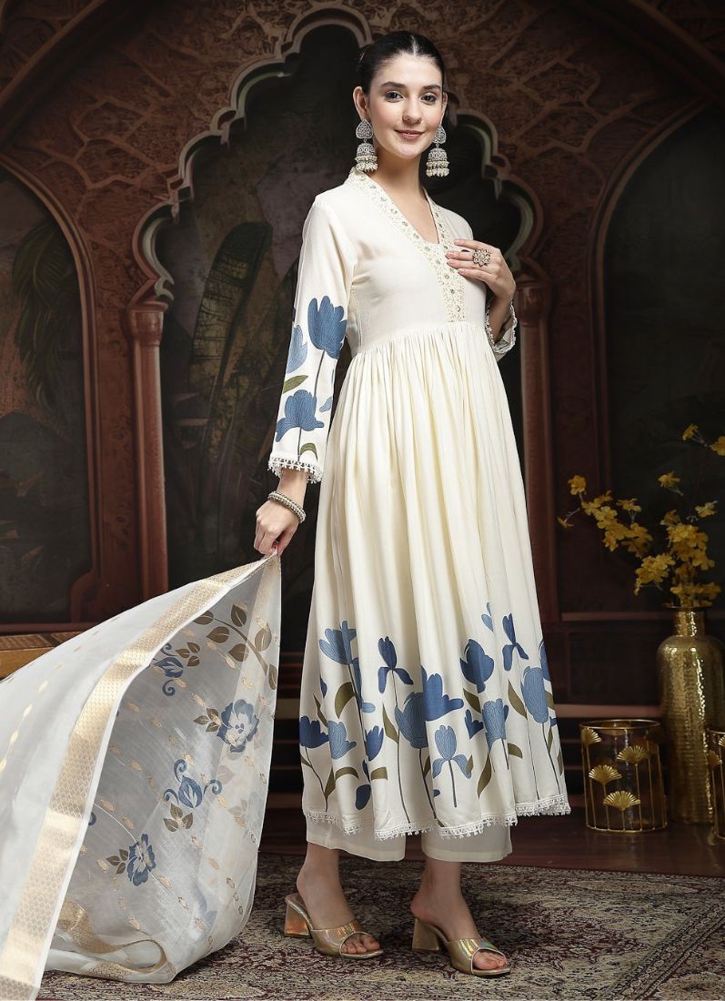 Off White Naira Cut Suit Set