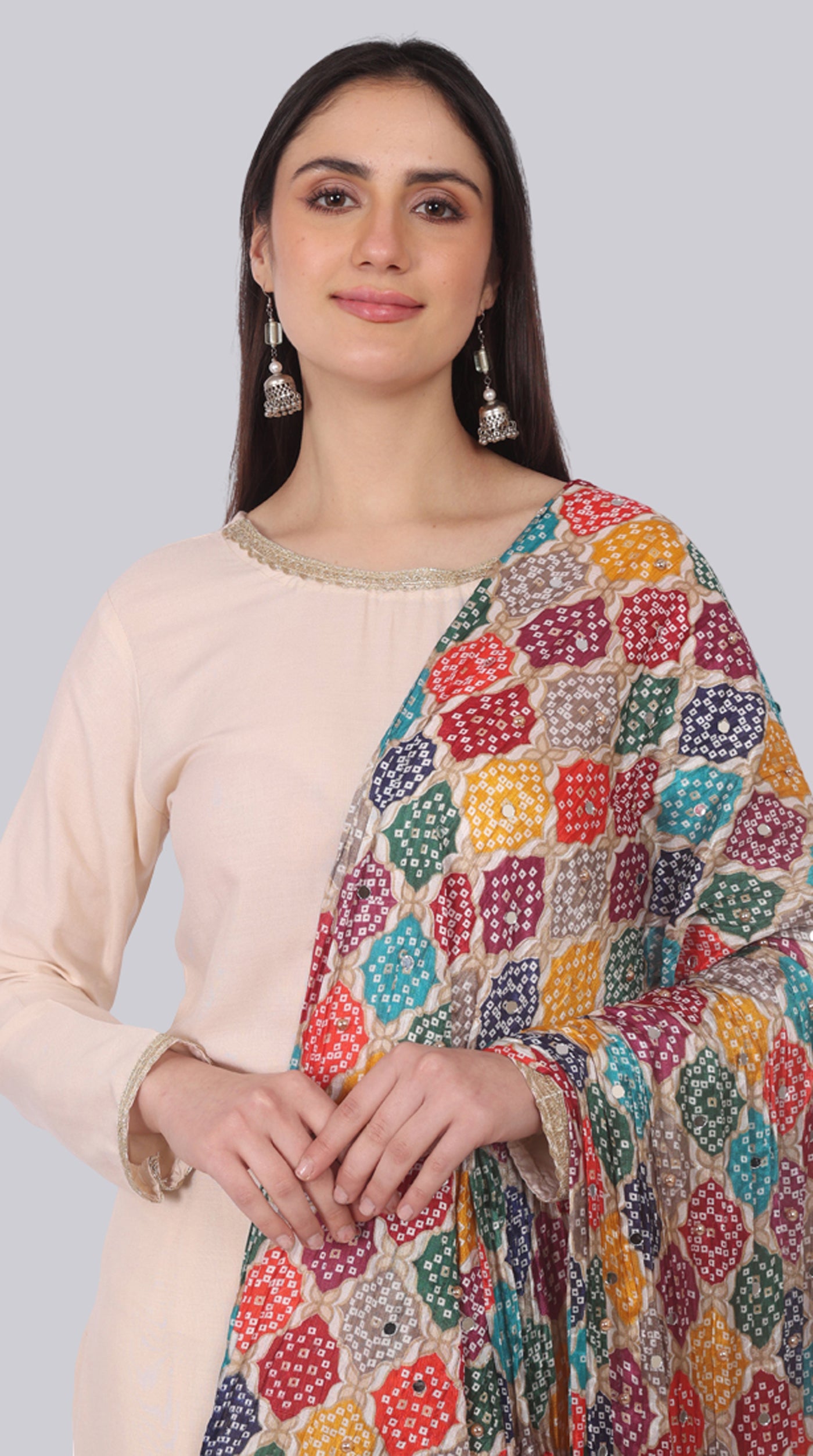 Ivory Rayon Shift Suit Set