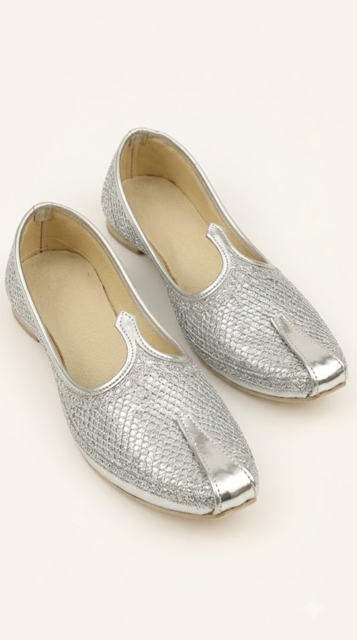 Silver Mens Jutti Pair