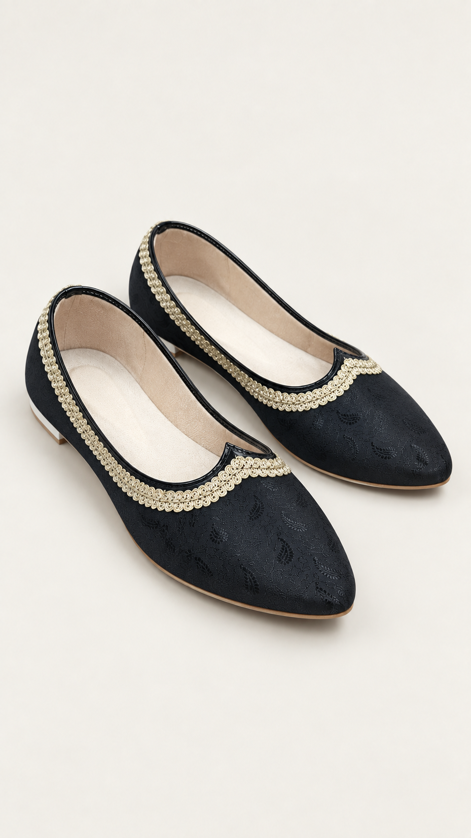 Brocade Jutti In Black Color For Men