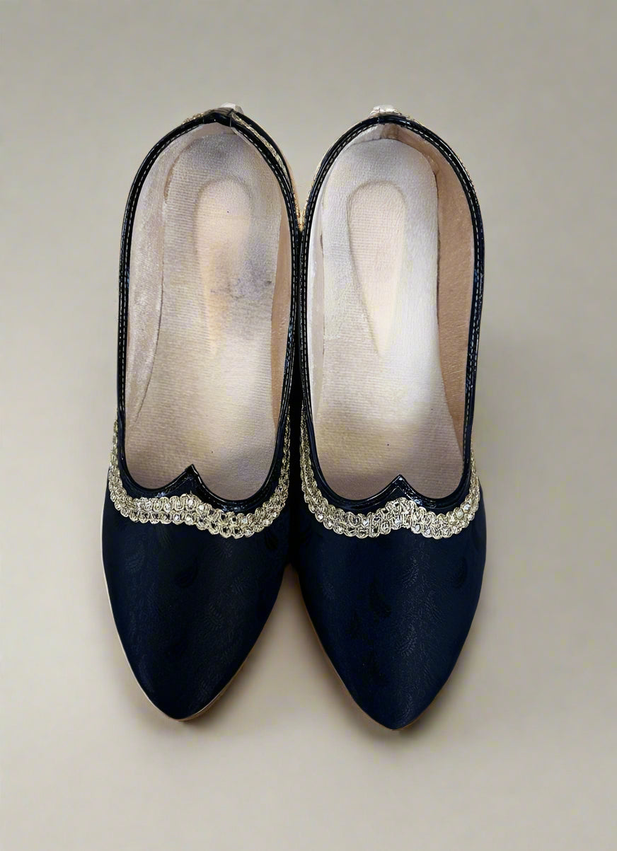 Brocade Jutti In Black Color For Men
