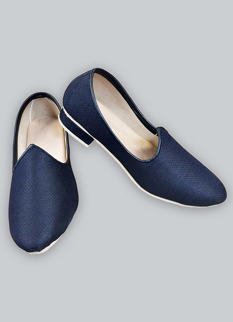 Black Brocade Jutti with sole grip