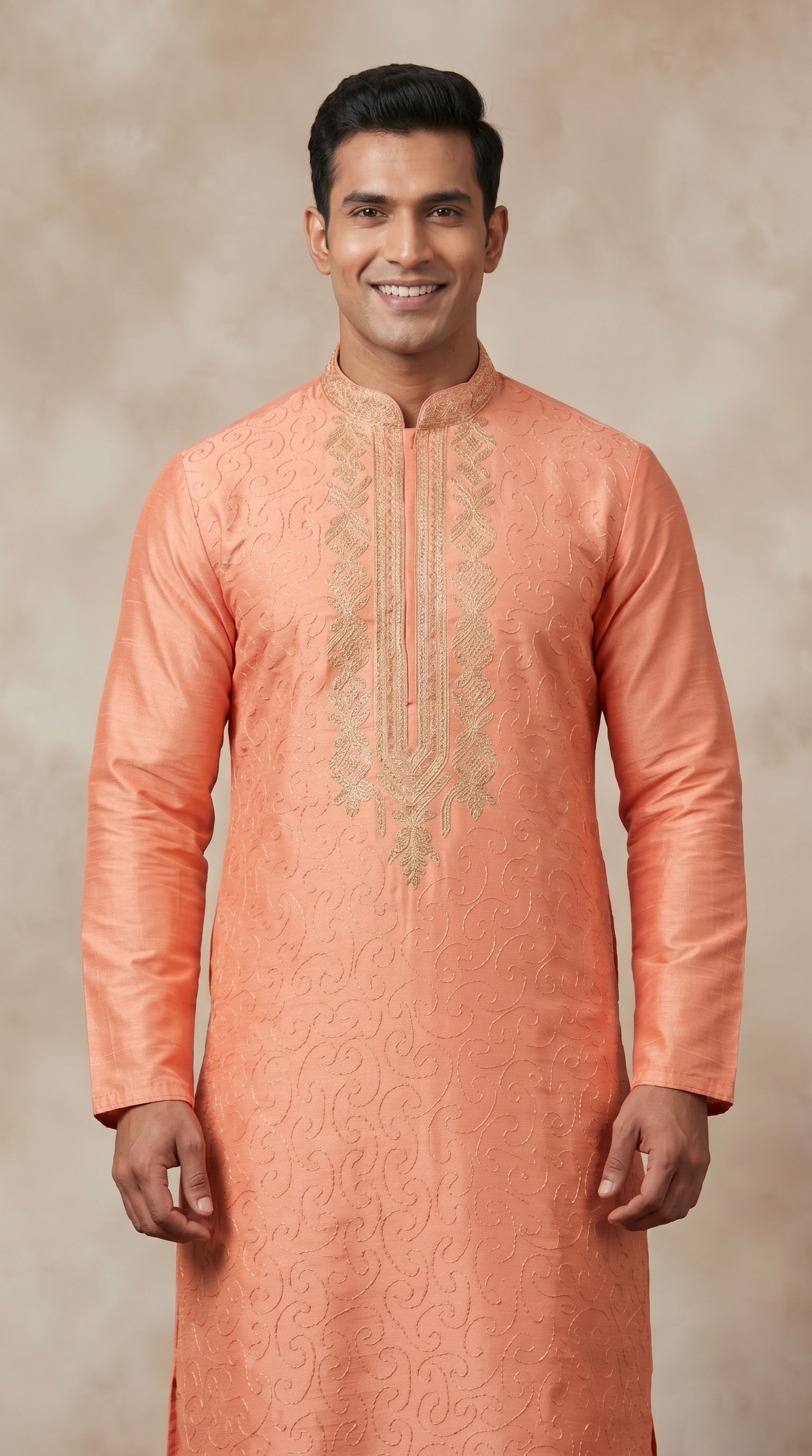 Coral Jaal Embroidered Kurta Set