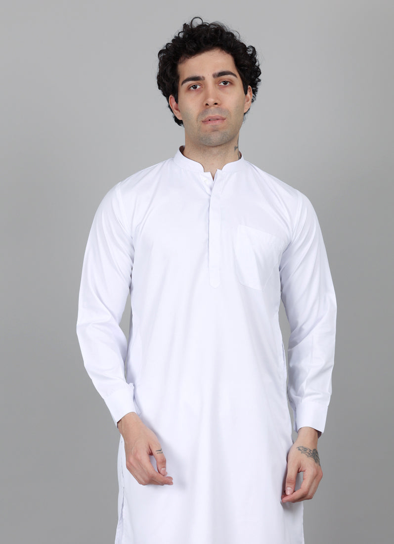 Men's White Salwar Set