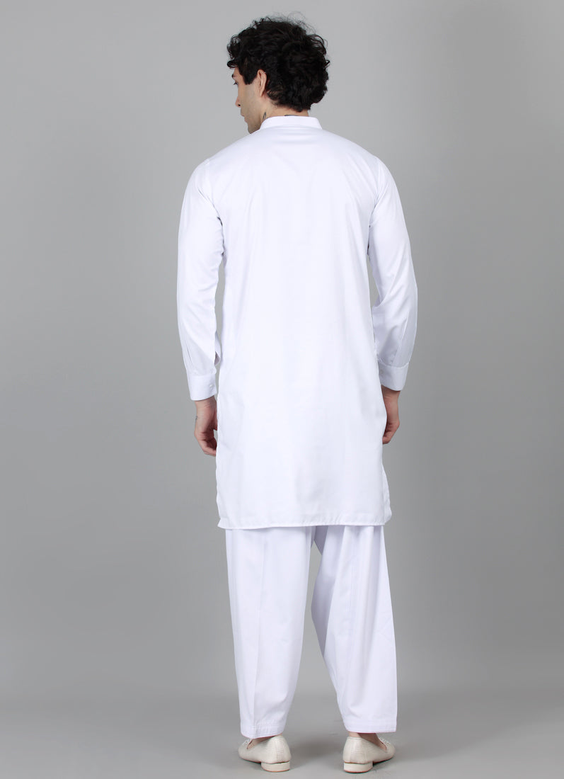 Men's White Salwar Set