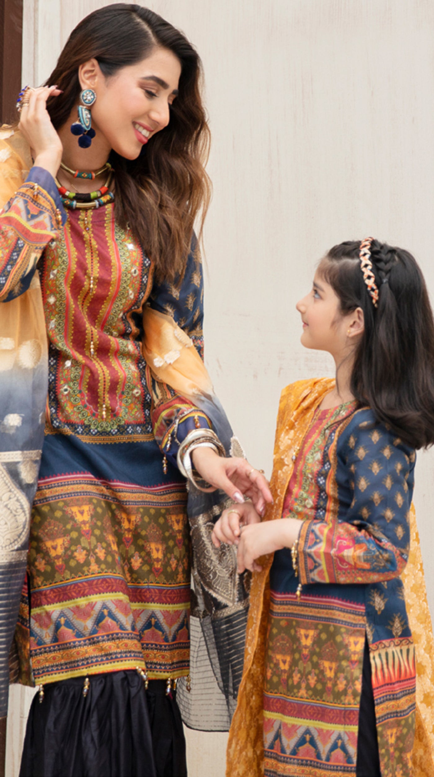 Kid's Airjet Lawn Jacquard Dupatta Gharara Suit Set