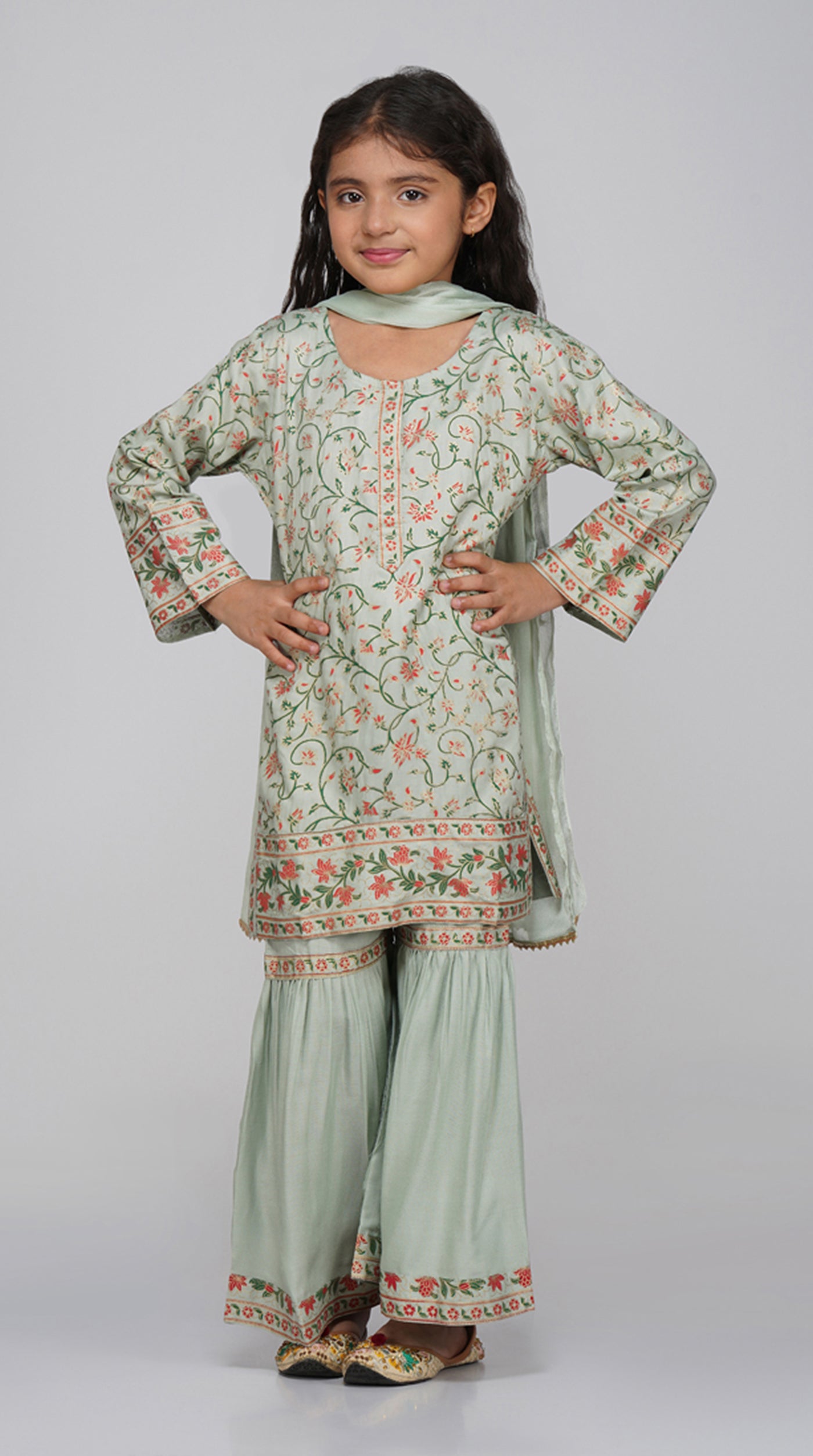 Kids Rayon Gharara Suit Set