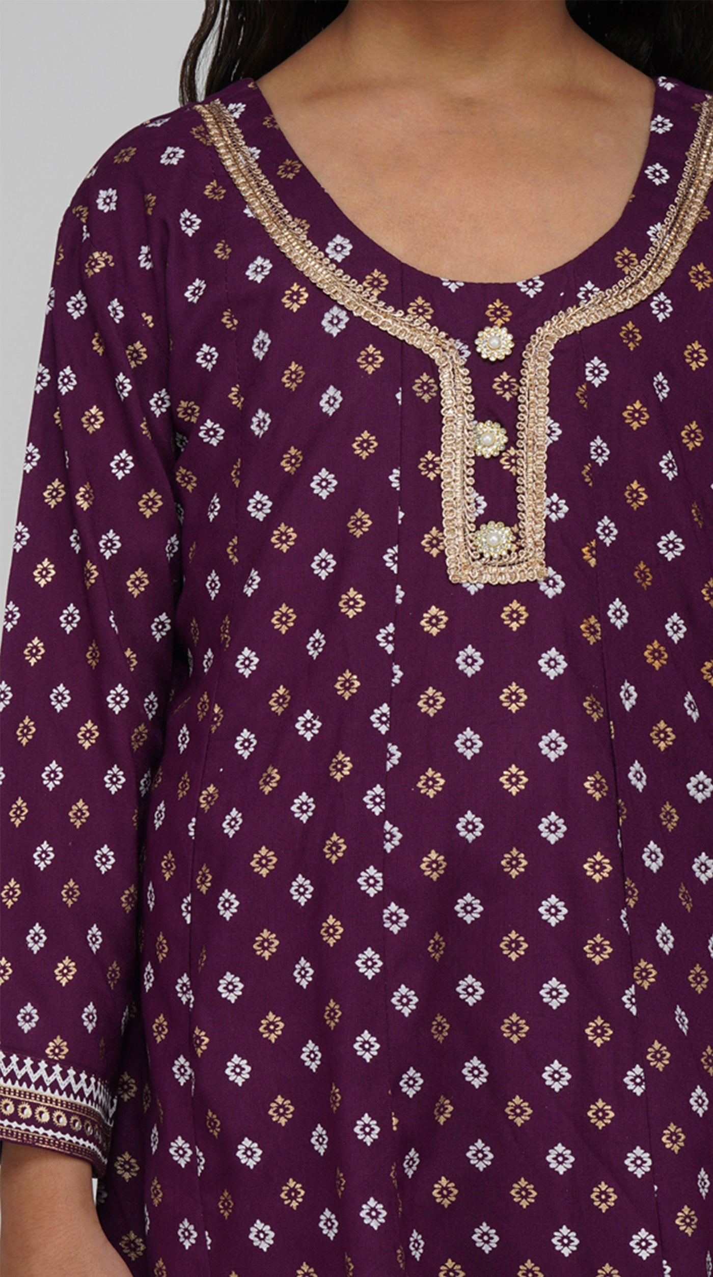 Kids Rayon A-Line Suit Set