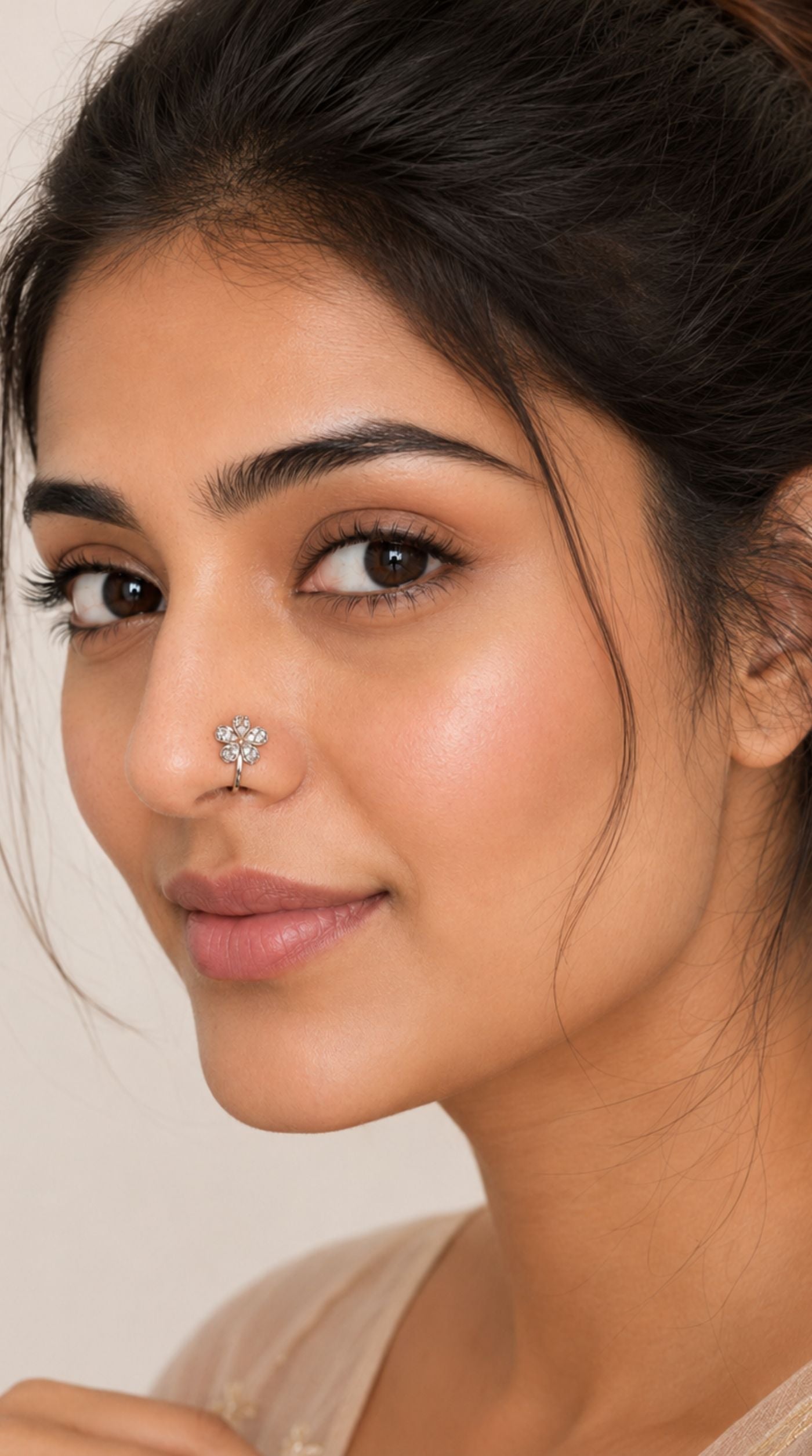 Clip on Silver Nose Stud