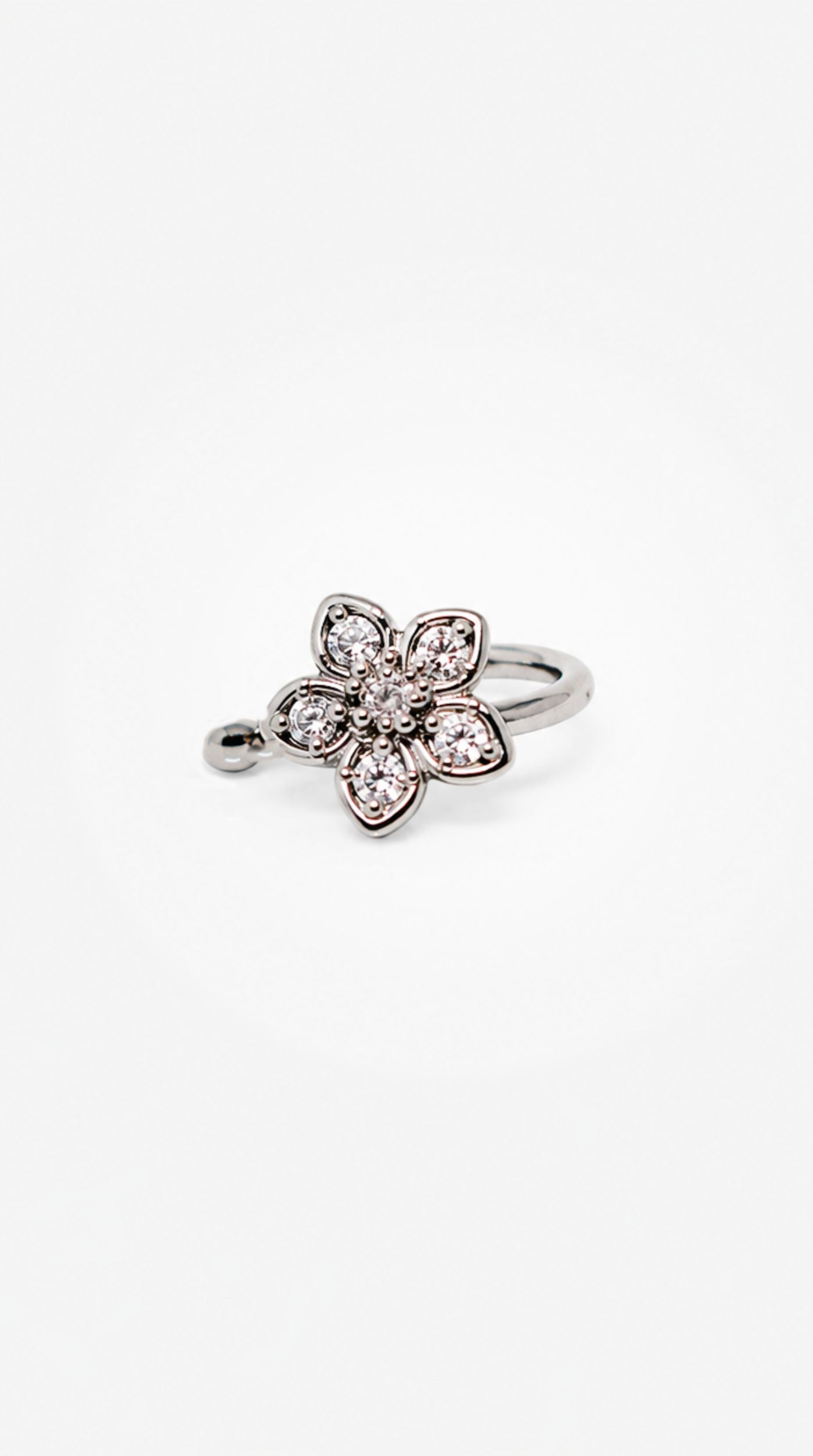 Oxidised Silver Textured Nose Ring