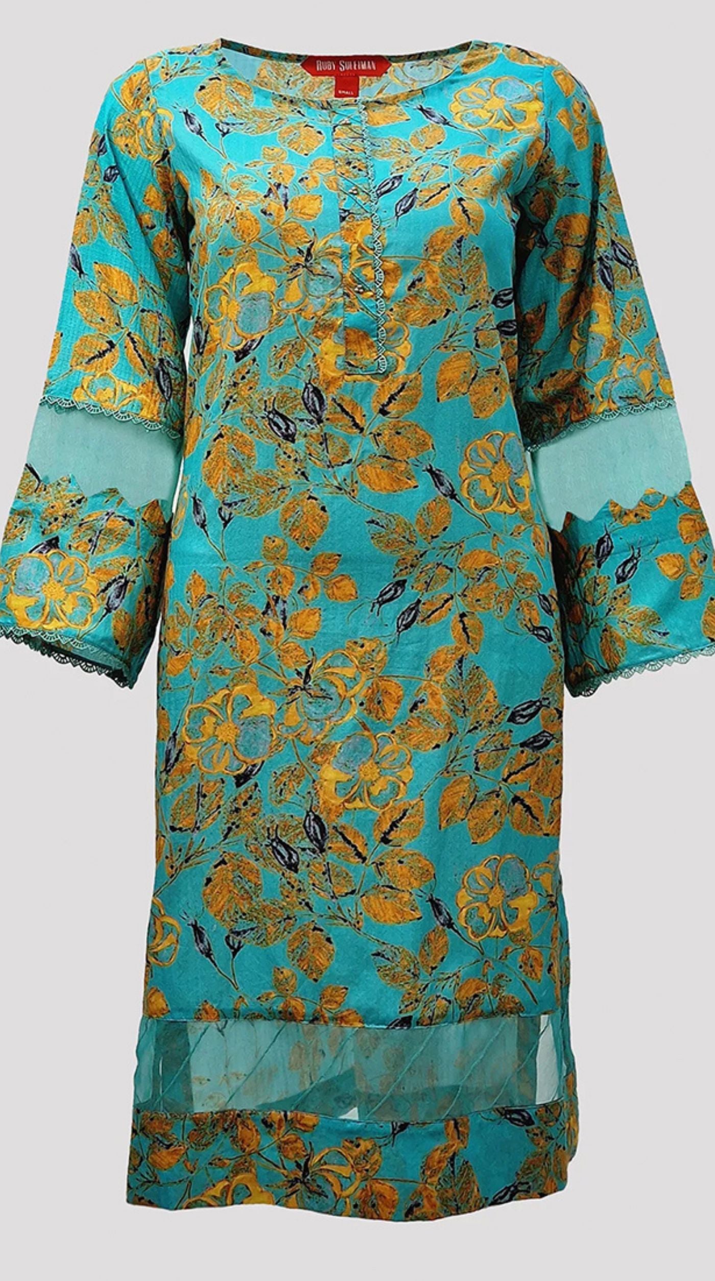 Turquoise Lawn Printed Co-ord Set