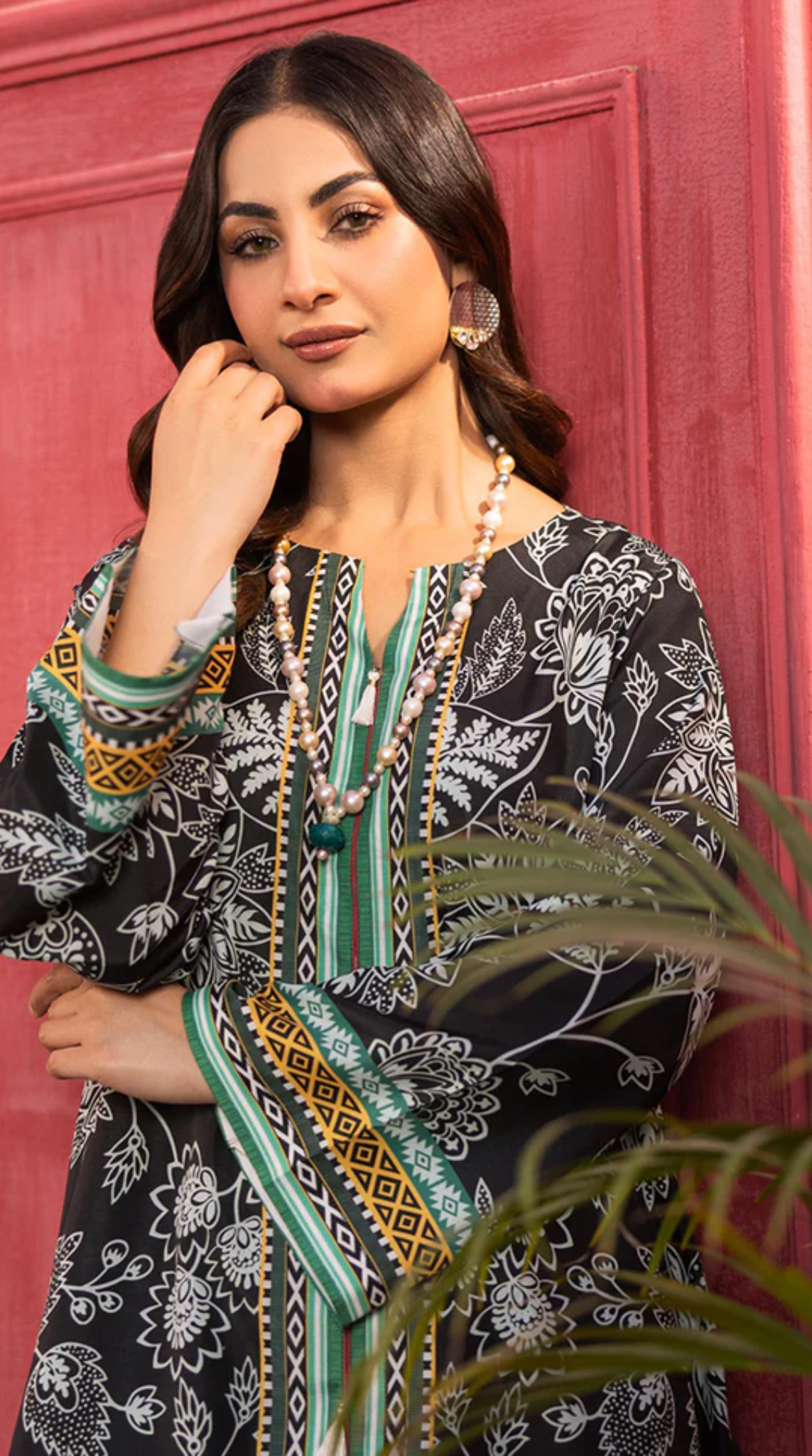 Black Lawn Printed Co-ord Set