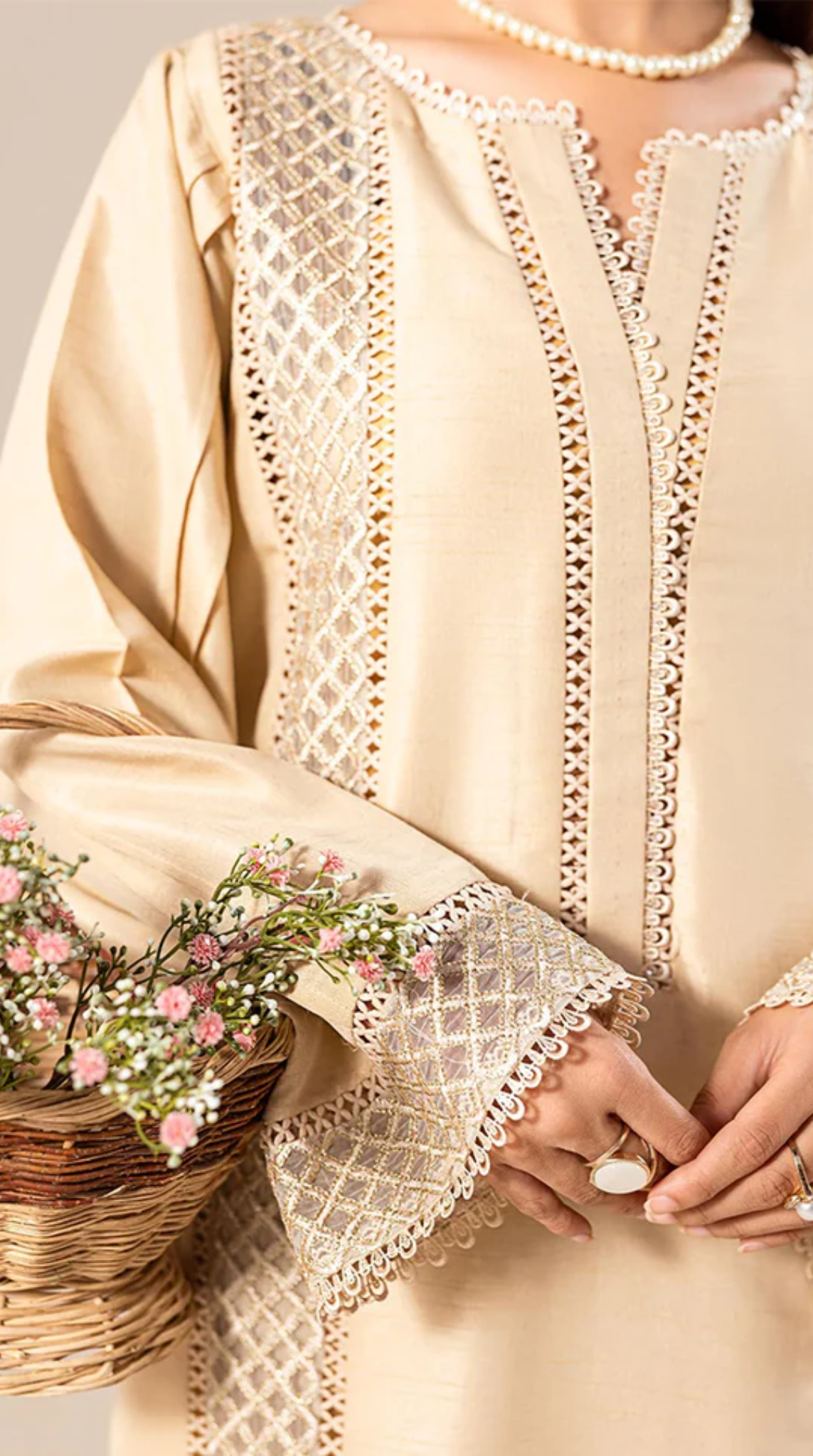 Ivory Raw Silk Co-ord Set
