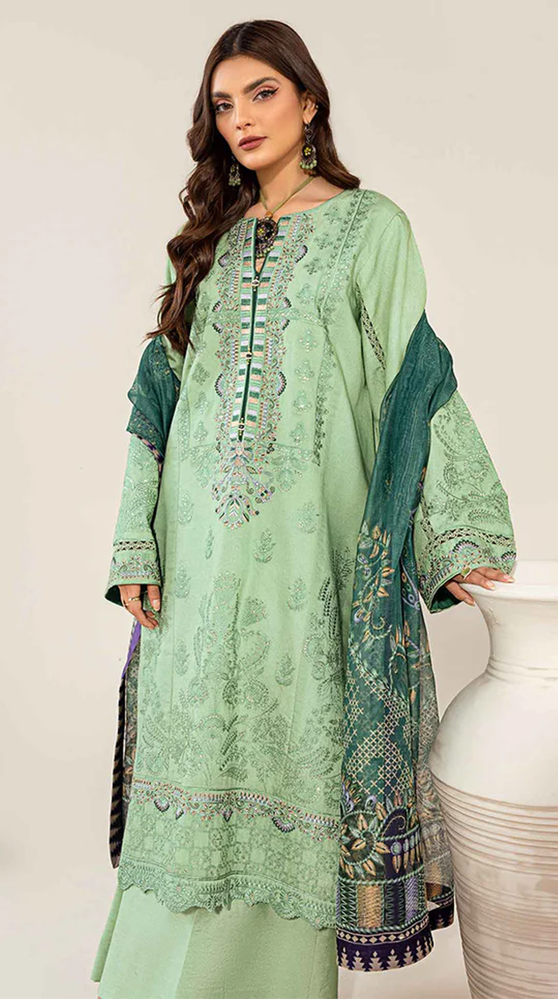 Mint Green Loom Net Suit Set