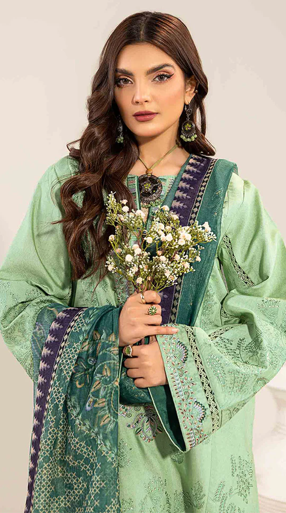 Mint Green Loom Net Suit Set
