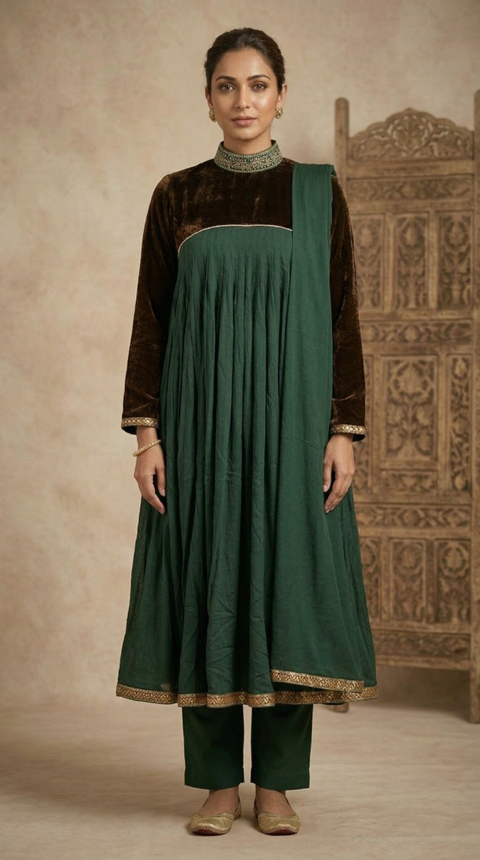 Green Georgette Suit Set