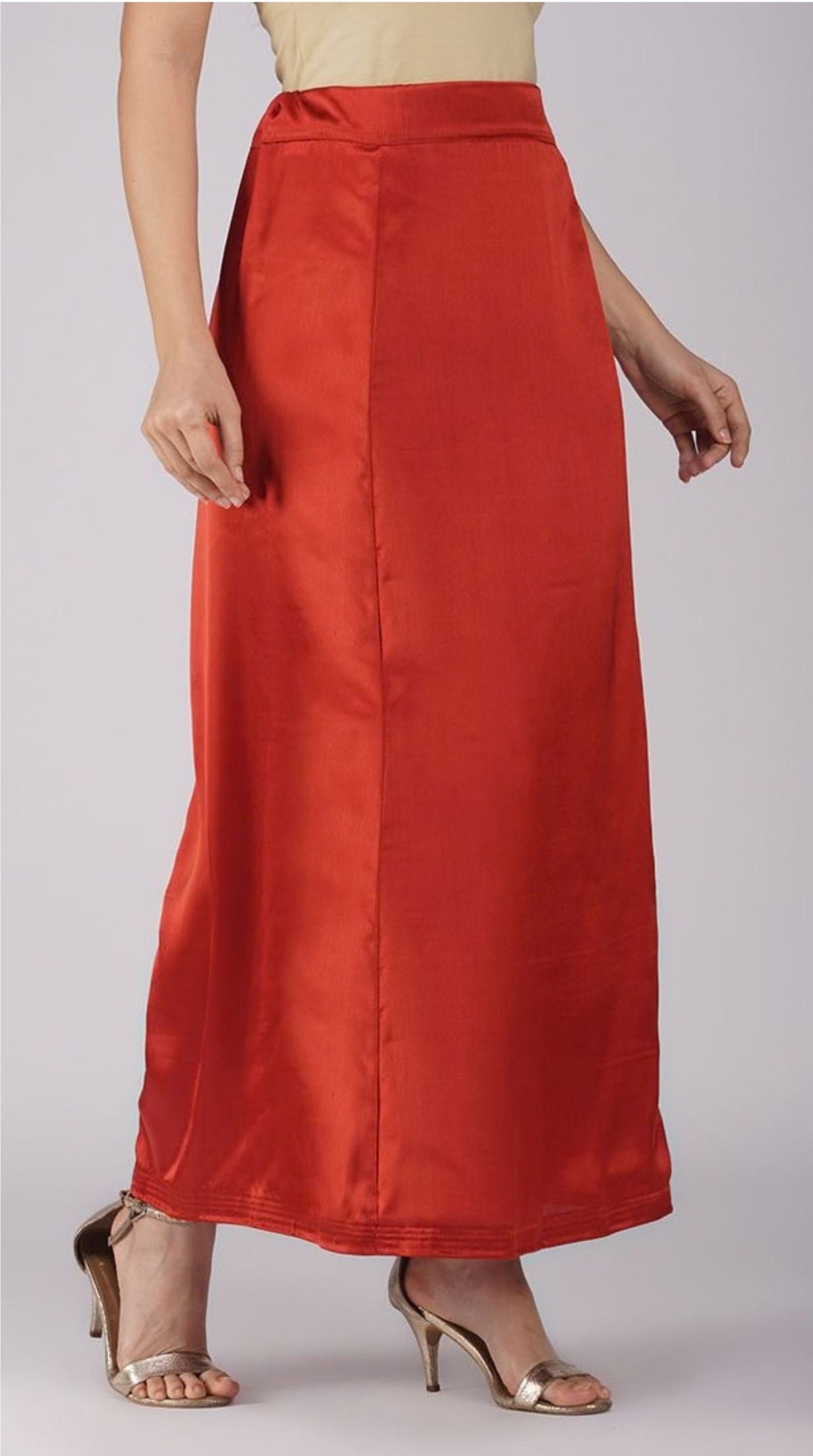 Classic Brown Satin Petticoat
