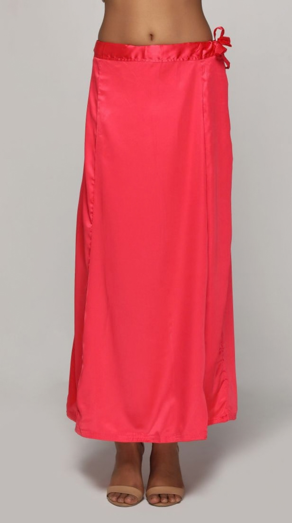 Classic Salmon Pink Satin Petticoat
