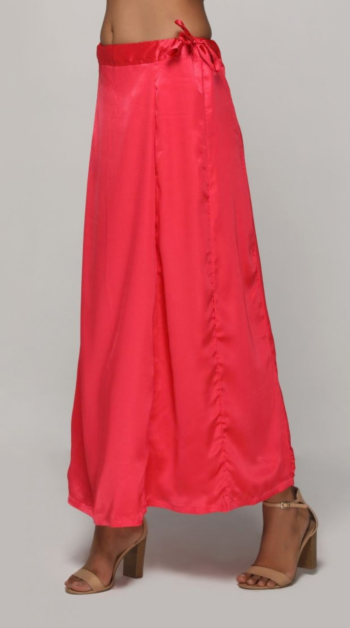 Classic Salmon Pink Satin Petticoat