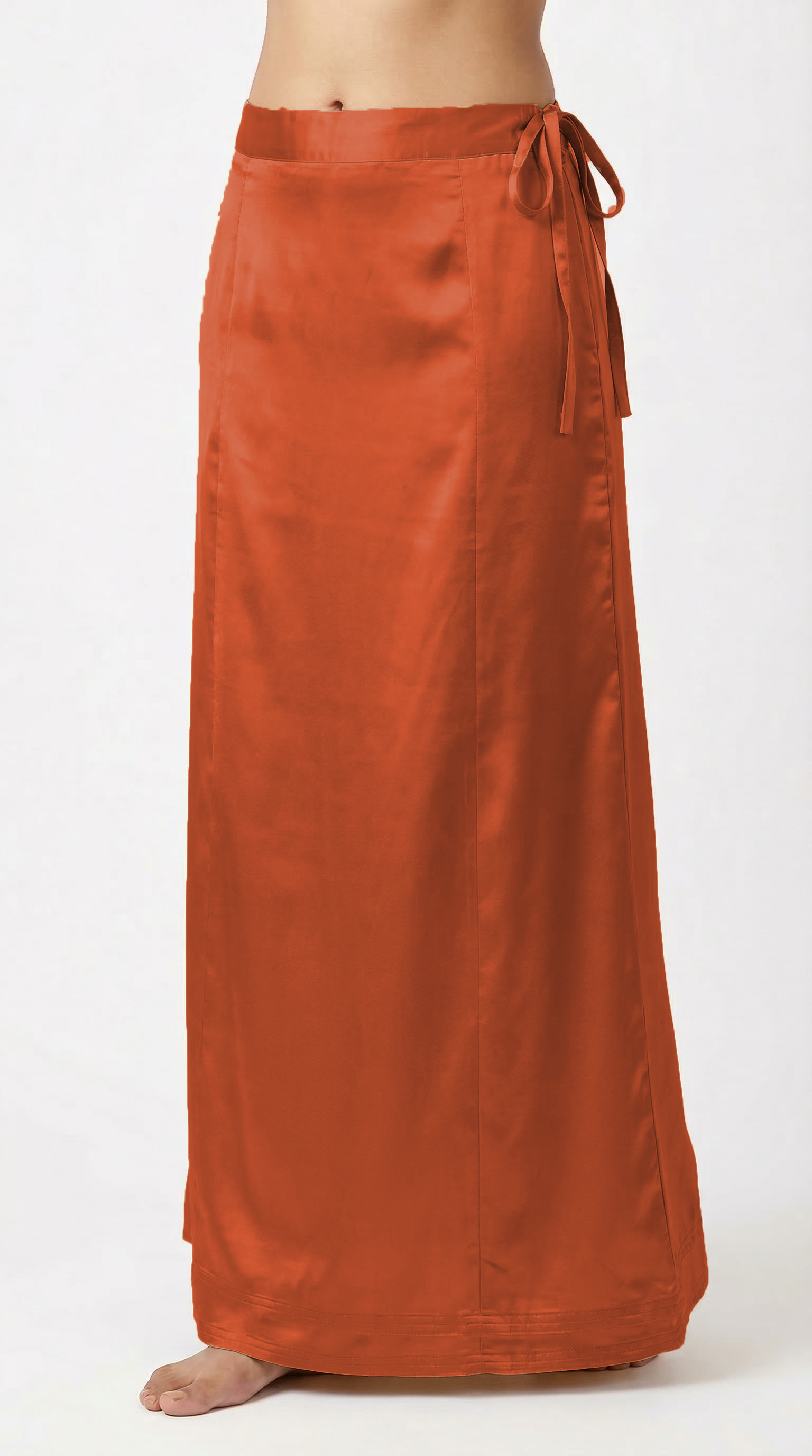 Rust Satin Saree Petticoat