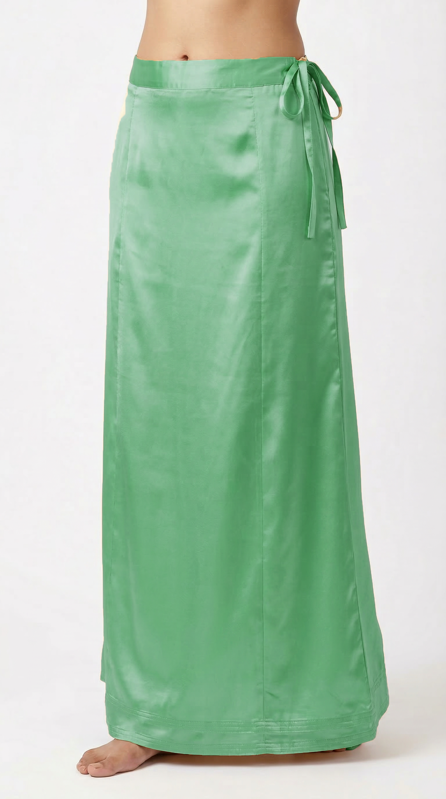 Apple Green Satin Saree Petticoat