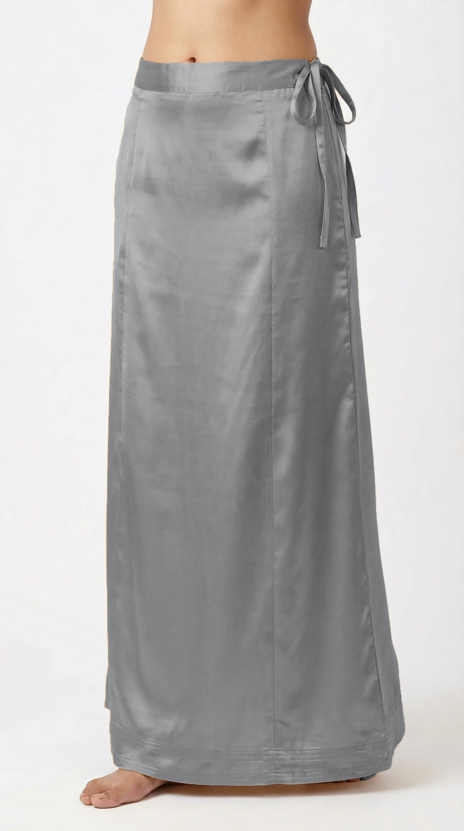 Dark Grey Satin Saree Petticoat