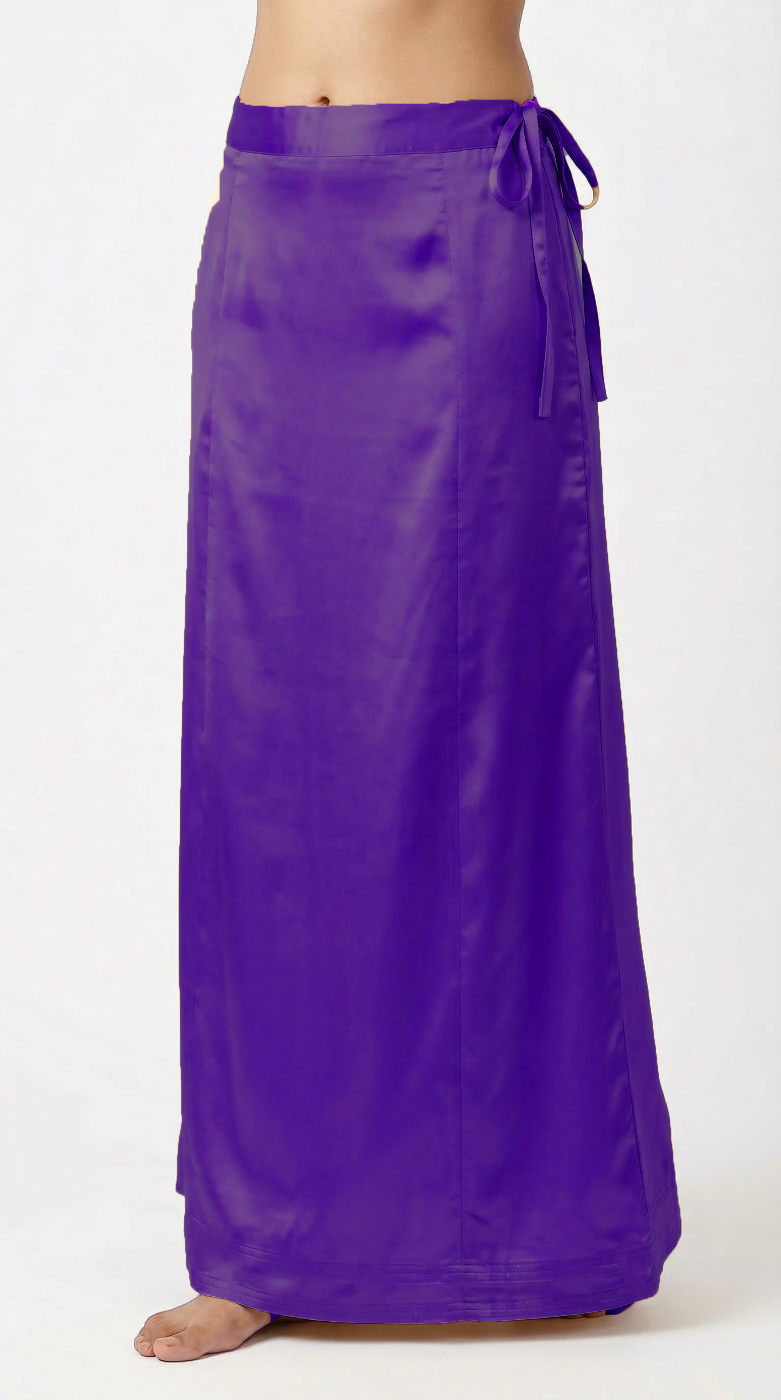 Purple Satin Saree Petticoat