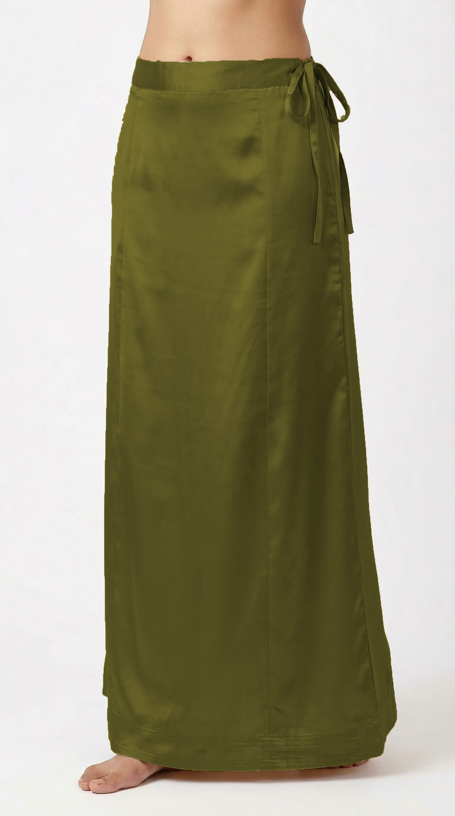 Mendhi Satin Saree Petticoat