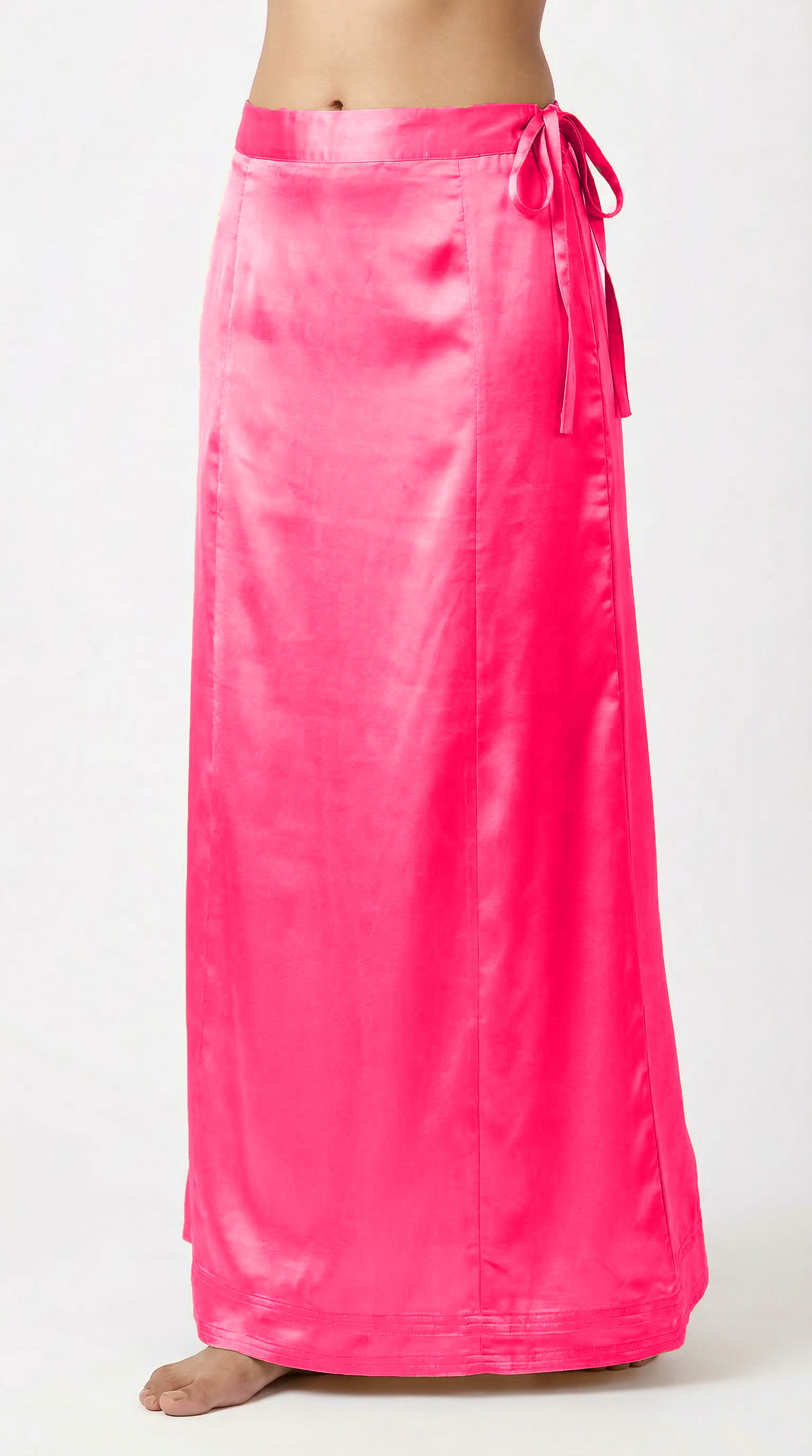 Pink Satin Saree Petticoat