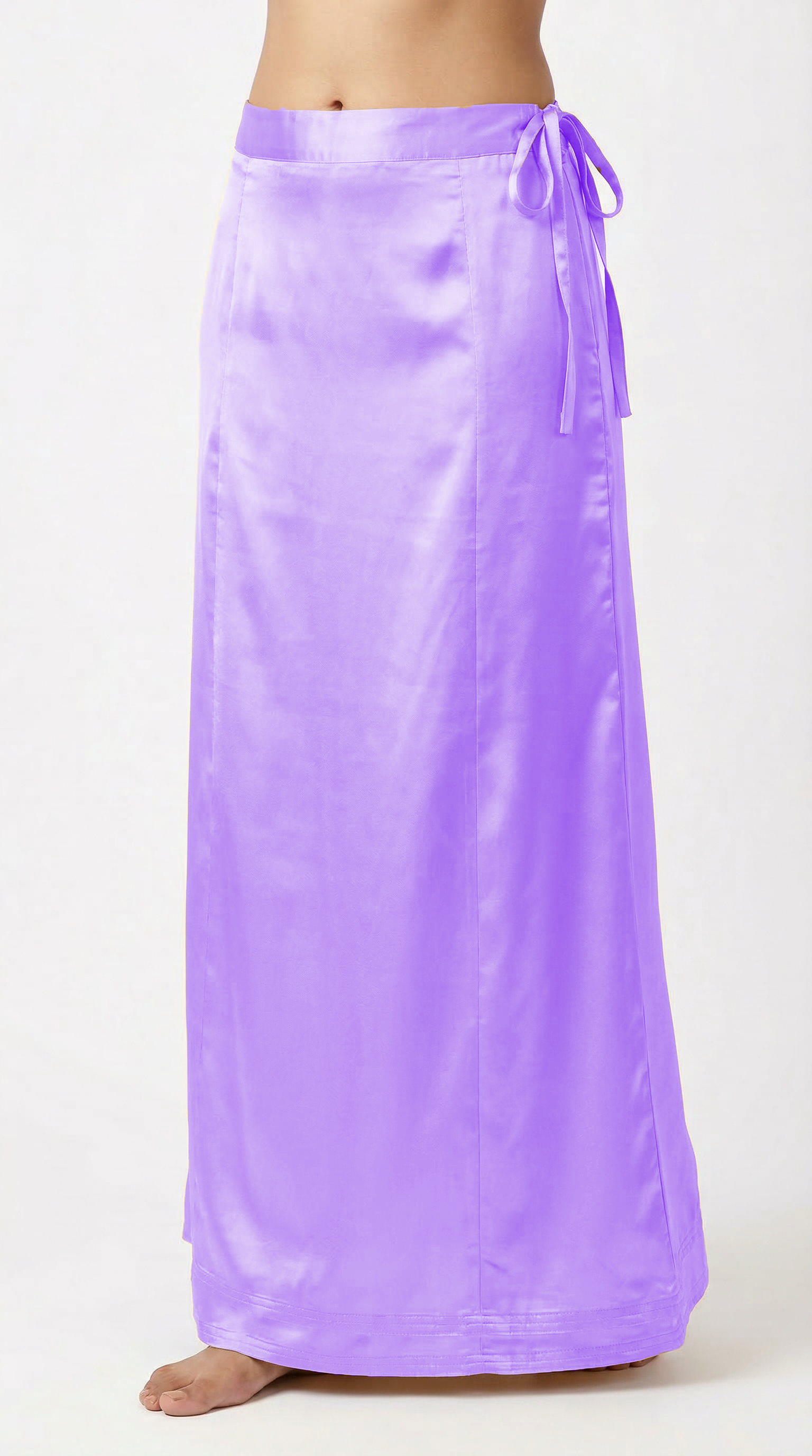 Light Violet Satin Saree Petticoat