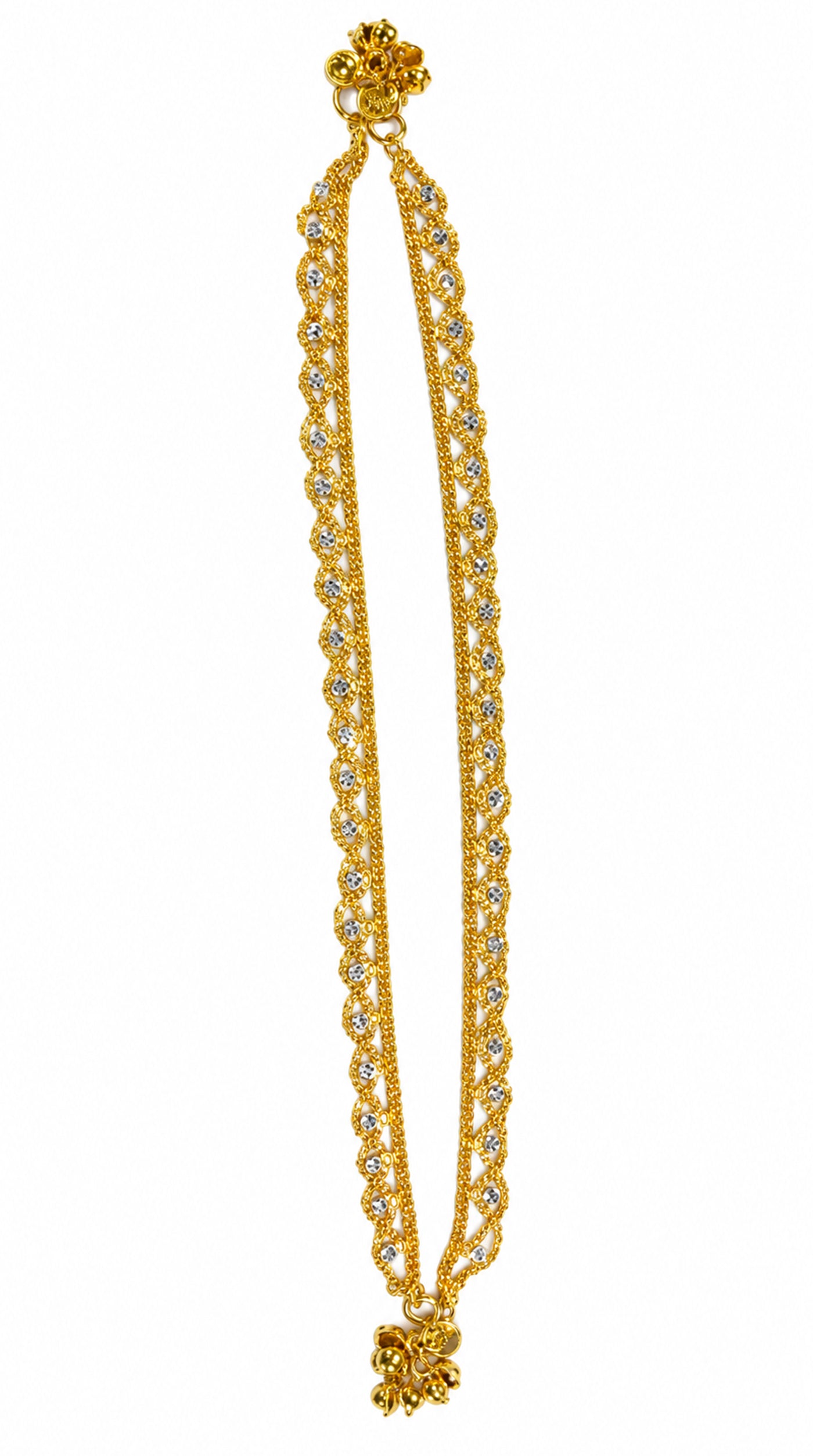 Gold Plated Layered Diamante Payal