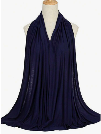 Navy Blue Large Super Soft Jersey Hijab Scarf