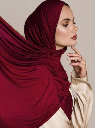 Maroon Large Super Soft Jersey Hijab Scarf