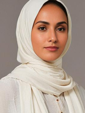 Ivory Cotton Soft scarf